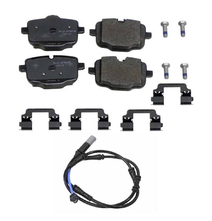 BMW Disc Brake Pad Set - Rear (w/ Sensor)